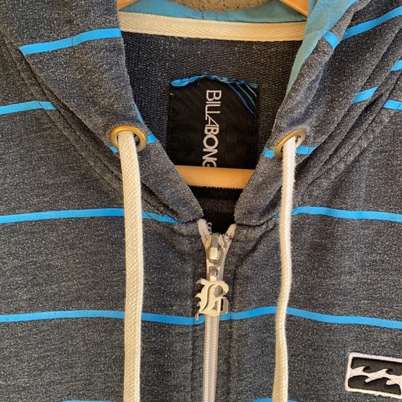 Billabong Blue Stripe Hoody - Picture 2 of 10